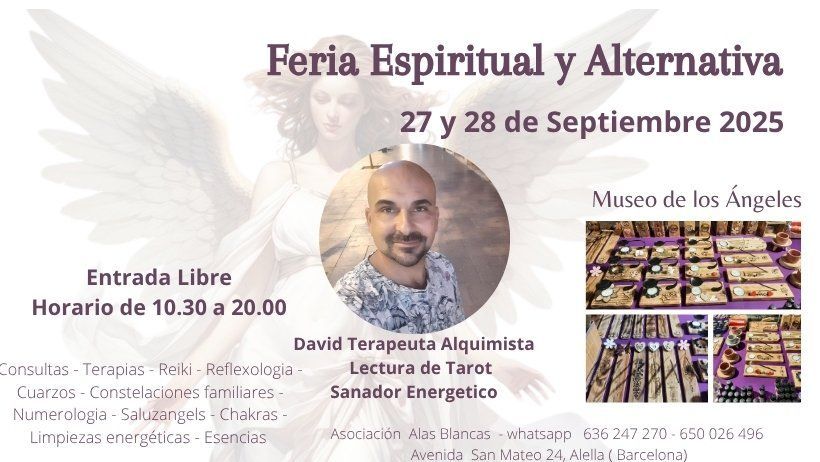 David Terapeuta Alquimista - Feria Espiritual Alternativa Maria - Clika Complements Feria Espiritual Alternativa